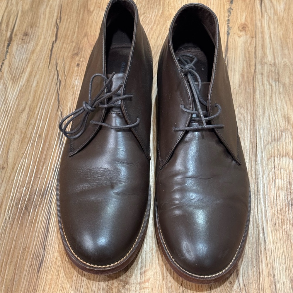 Banana Republic Brown Leather Men's Chukka Boots